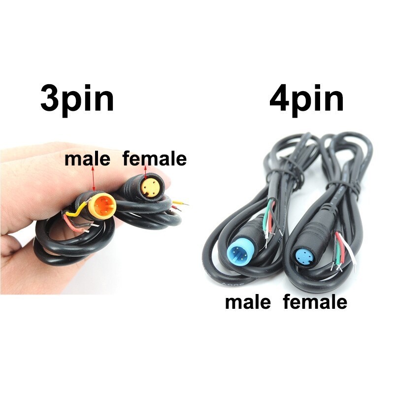 1m 9mm M8 waterproof 2 3 4 5 6 Pin Electric Bicycle Plug Cable Sensor Ebike
