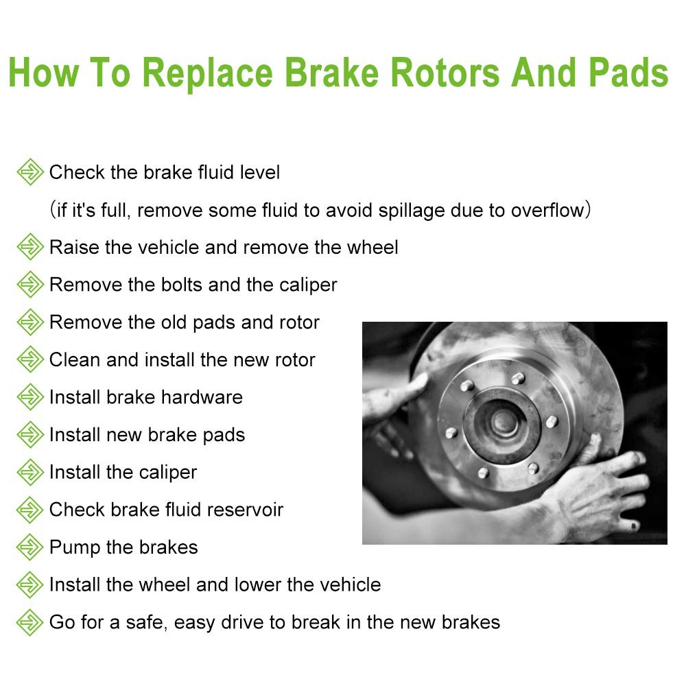 Scitoo Rear Brake Rotors 2Pcs Drilled Slotted Brakes Kit Fit For 2003-2009 For