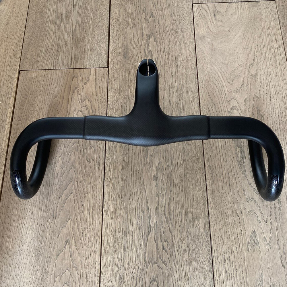 1-1/8″ Integrated Carbon Road Bicycle Handlebar 3K Matte Drop Racing Handle Bar