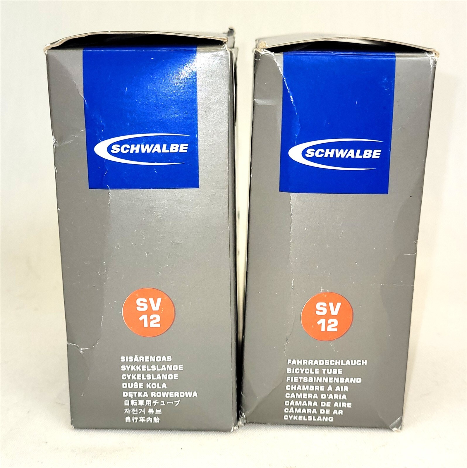 Schwable 26″ SV12 Bicycle Bike Inner Tubes – 2 NEW in Their Boxes ~ T489F