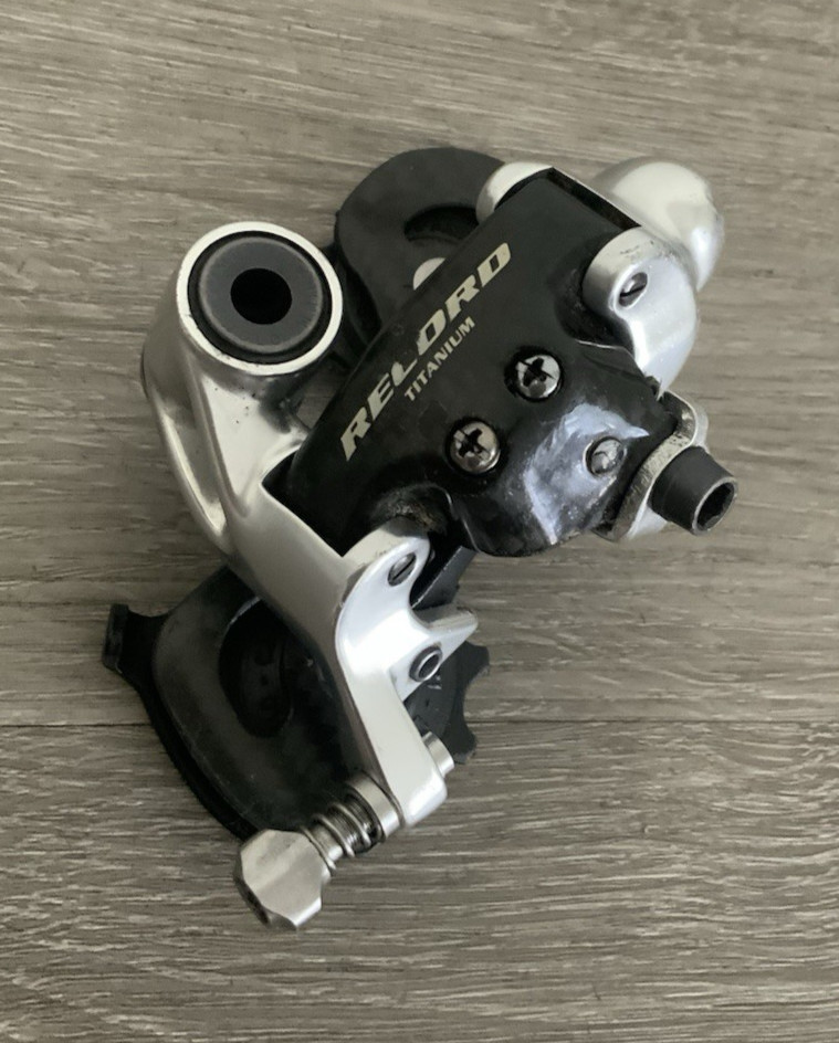 CAMPAGNOLO RECORD TITANIUM REAR DERAILLEUR CARBON TITANIUM 10 OR 9 SPEED