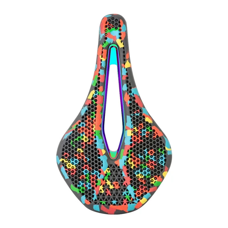 Colorful Bicycle Saddle Comfort Pressure Relief Road Mountain Bike Seat Gravel