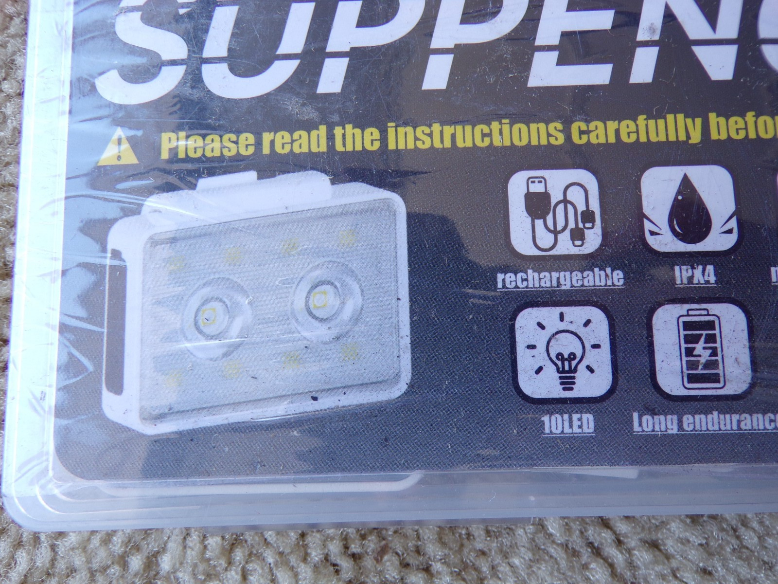 Suppenguin Bicycle Bike Headlight Taillight Set LED Rechargeable; @c18