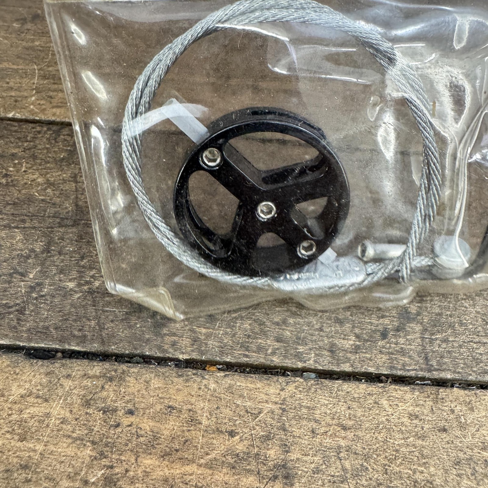 Vintage Brake Cable Hanger Peace Sign Alloy Black Mojo Straddle BMX 90s MTB