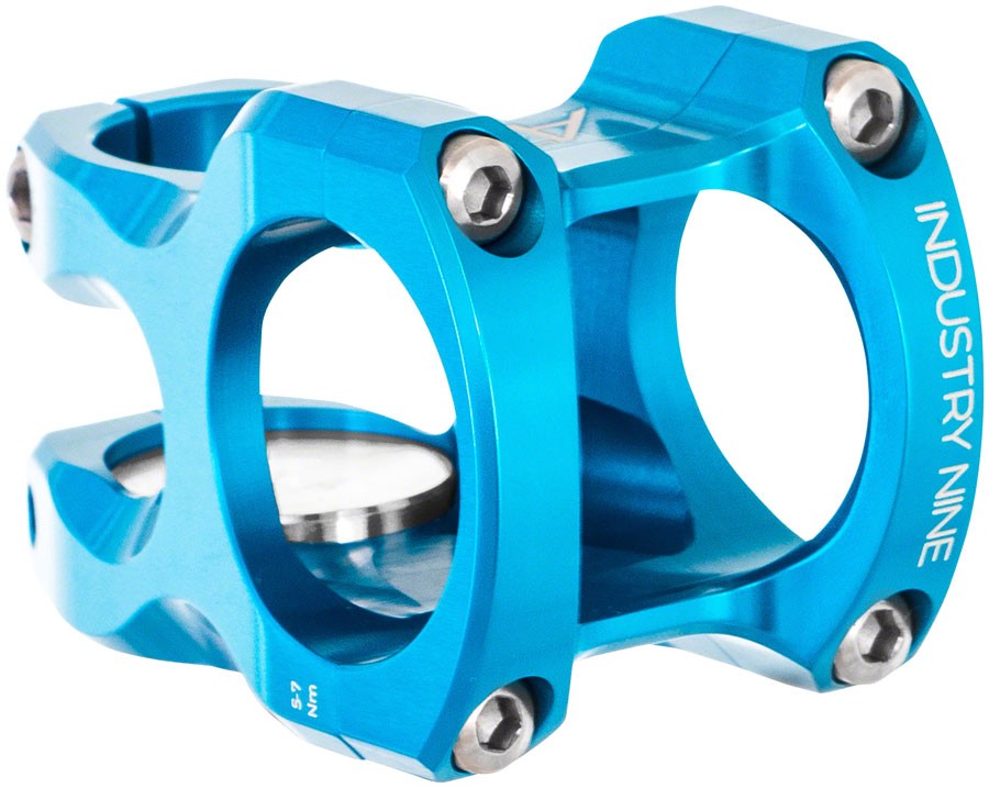 Industry Nine A35 Stem 40mm Clamp 35mm +/-8 Deg 1 1/8 in Turquoise Aluminum