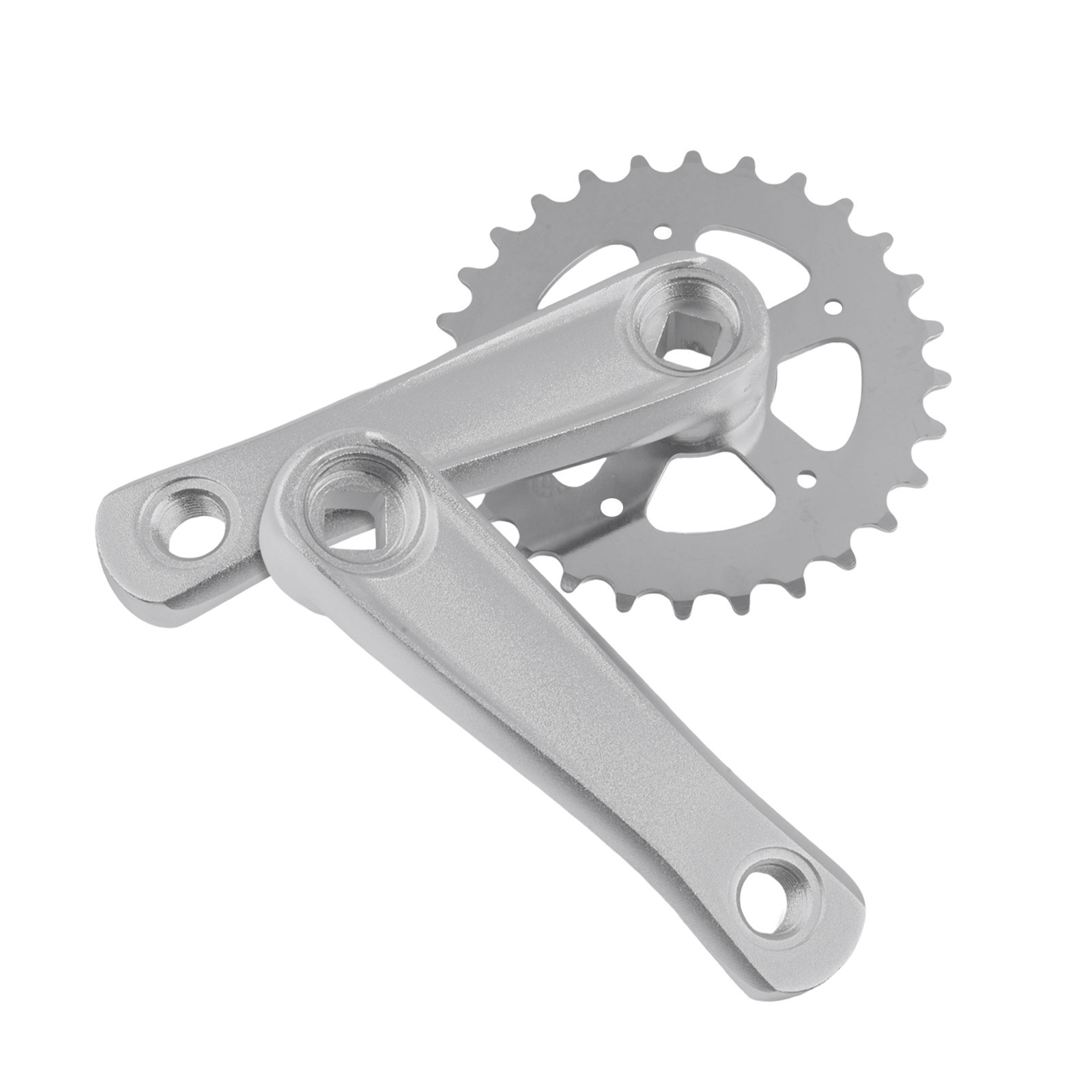 28T 114mm Aluminum Crankset for Single For Speed and Fixie Bikes Square Hole BB