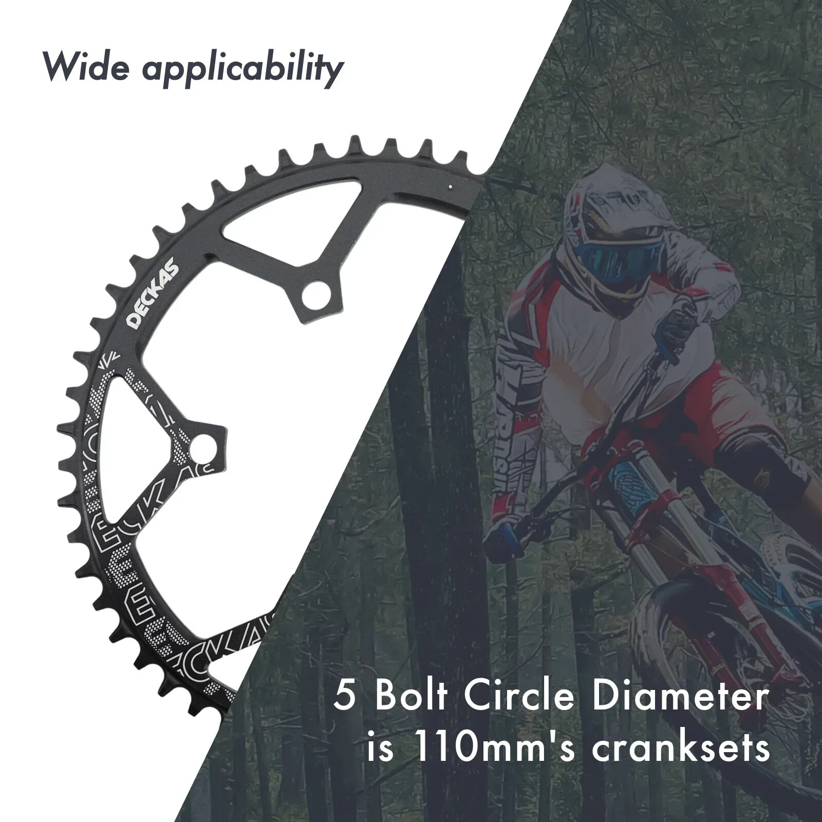 Deckas Chainring Round 110BCD for Force Red Rival S350 S900 36T To 56T
