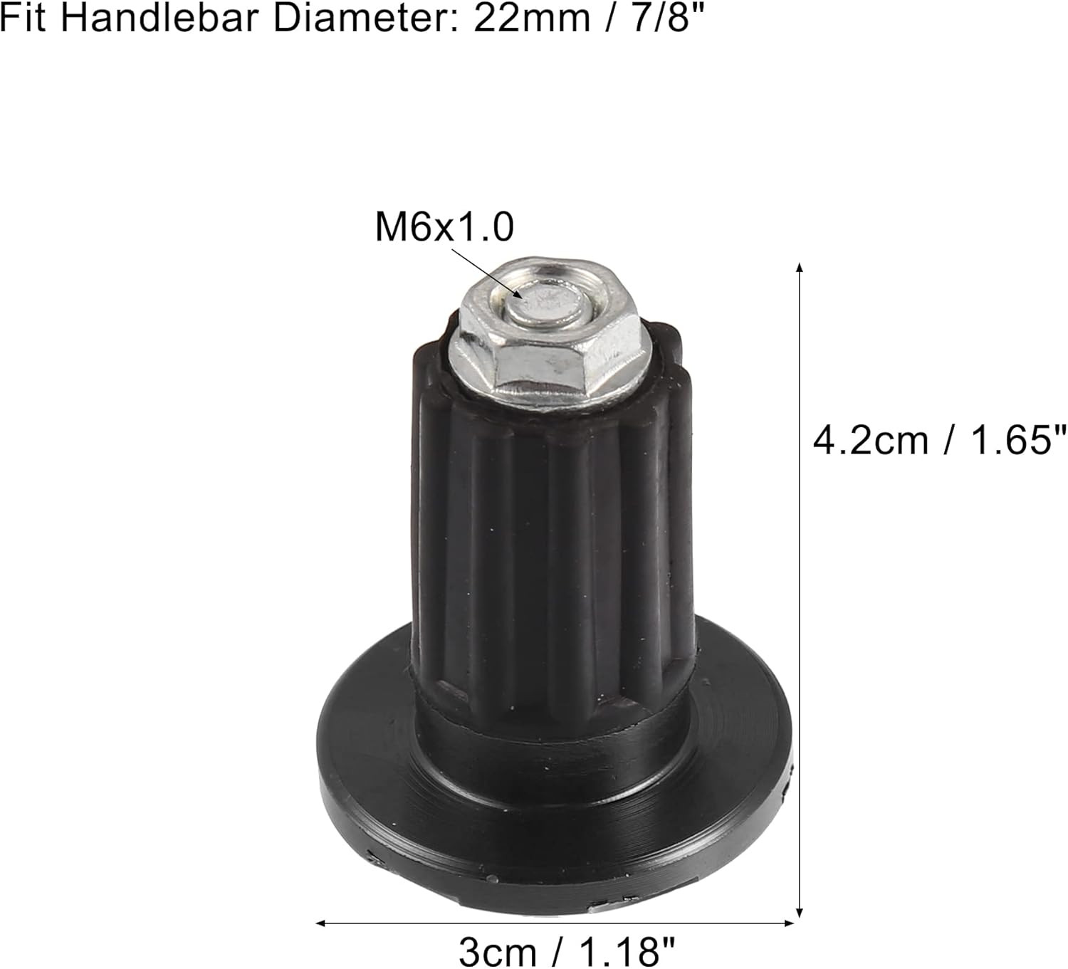 X AUTOHAUX 1 Pair 7/8″ 22Mm Motorcycle Hand Grips Handlebar End Slider Caps Plug