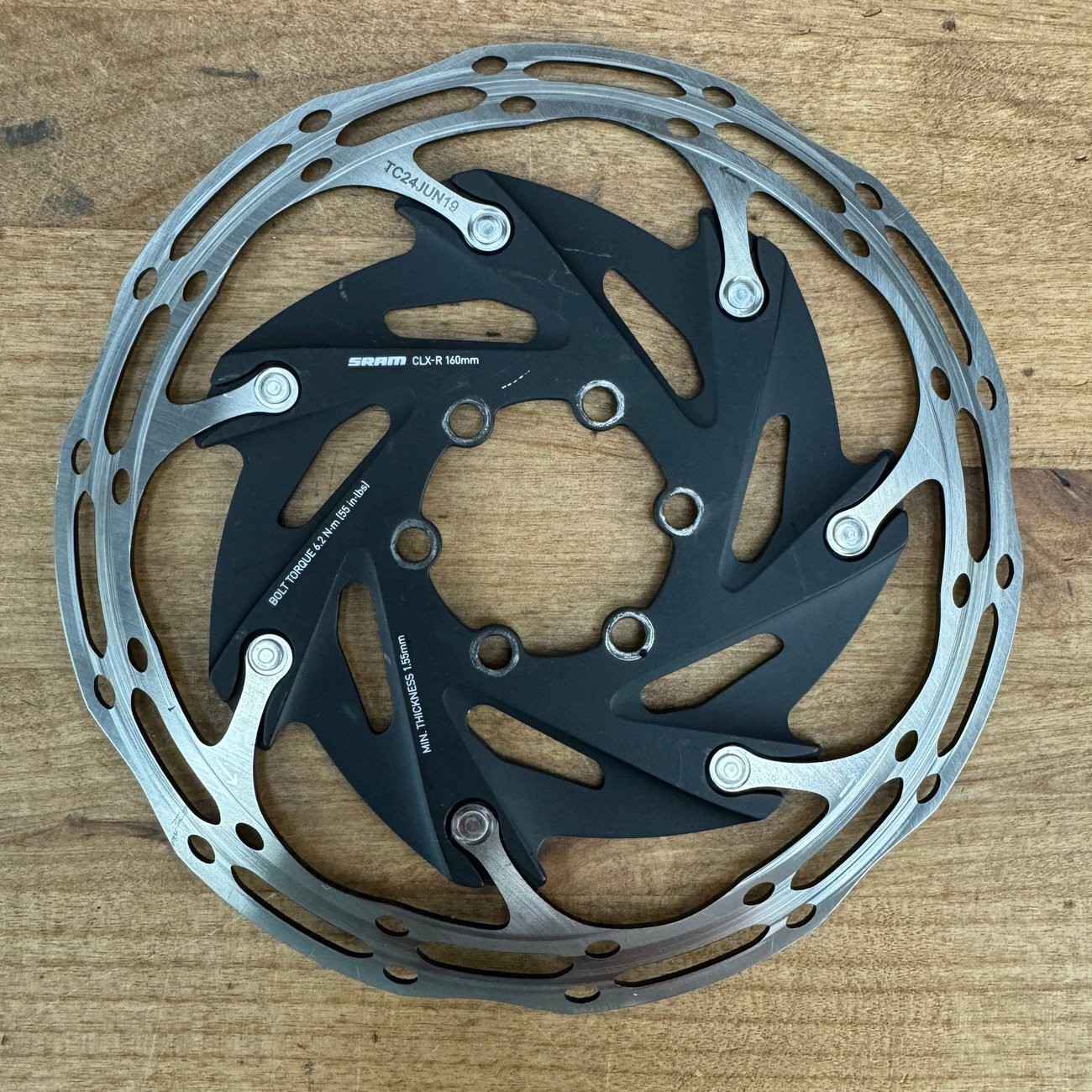 Low Mile! Pair SRAM CLX-R Centerline 160mm 6-Bolt Disc Brake Rotors 265g