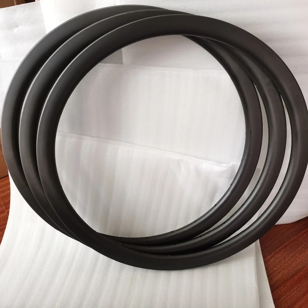 700C Tubeless Disc Brake Carbon Cyclocross Road Bicycle Rims Matte/Glossy Finish