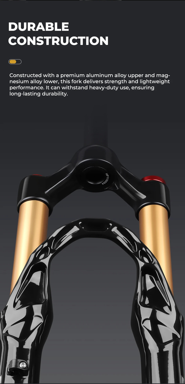 20/24 Inch Bicycle Suspension Air Fork Remote Manual Lockout Fork 100mm Travel