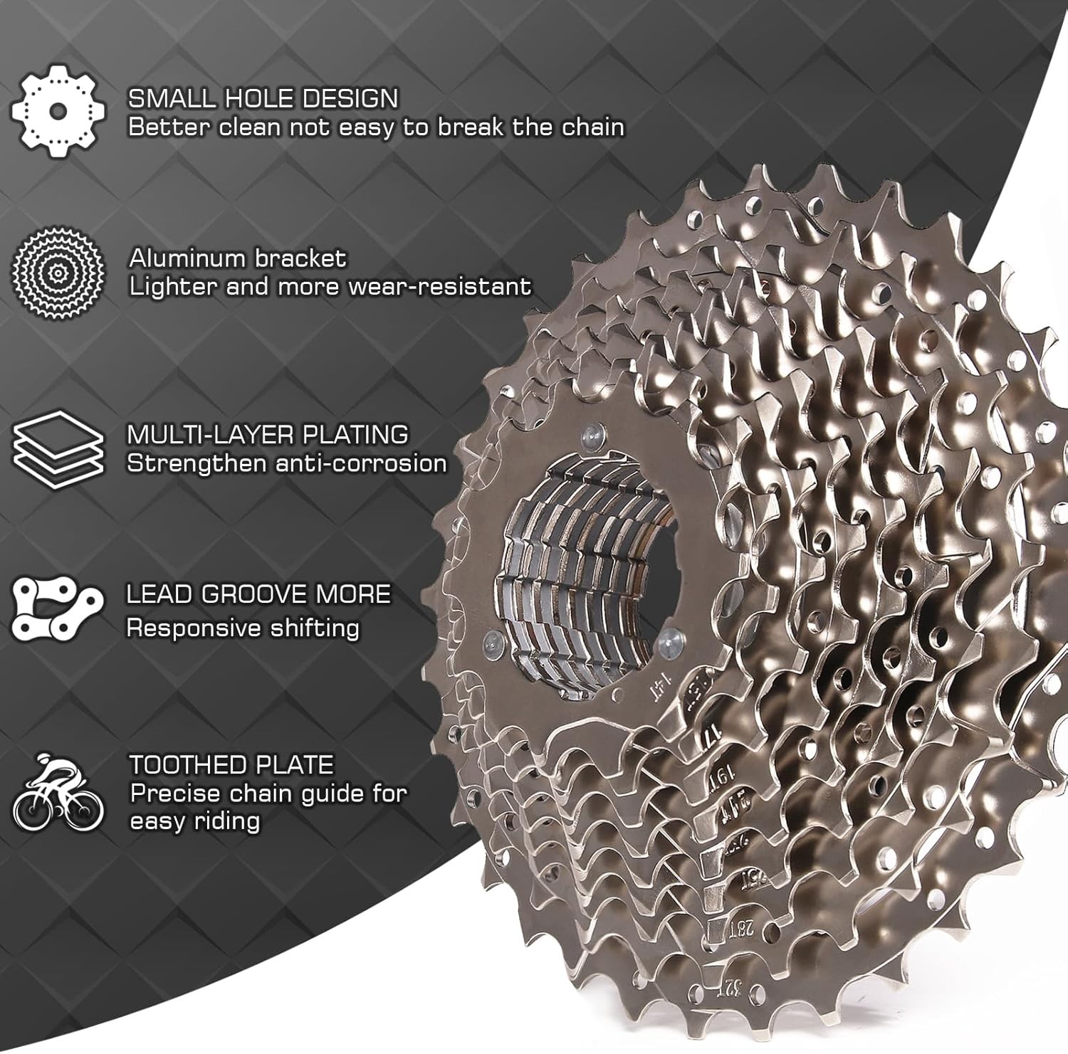 8-12 Speed Ultra-Light Bike Cassette 11-52T for Shimano SRAM Mountain & Road