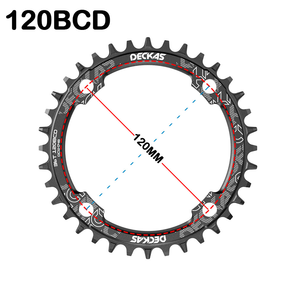 DECKAS 120BCD Chainring Round 36T 38T 40T 42T MTB Chainwheel MTB Crankset