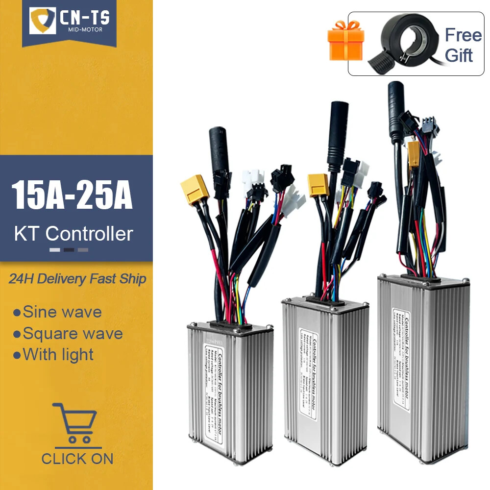 Electric Bike Controller 15A 17A 22A 25A 30A 35A 50A Square Sine Wave Controller