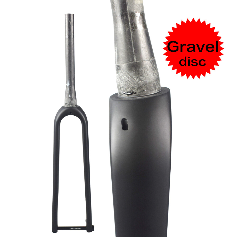 AIRWOLF 700*45C Gravel Carbon Fiber Fork Cyclocross Road Bike Bicycle Rigid Fork
