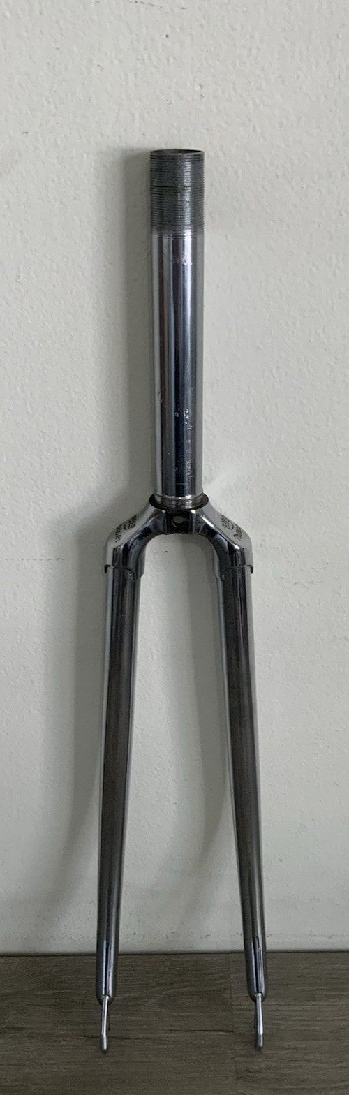 MERCIER ONE-INCH THREADED FORK 700C 171 MM STEERER BSA THREADS 26.4 RACE CHROME
