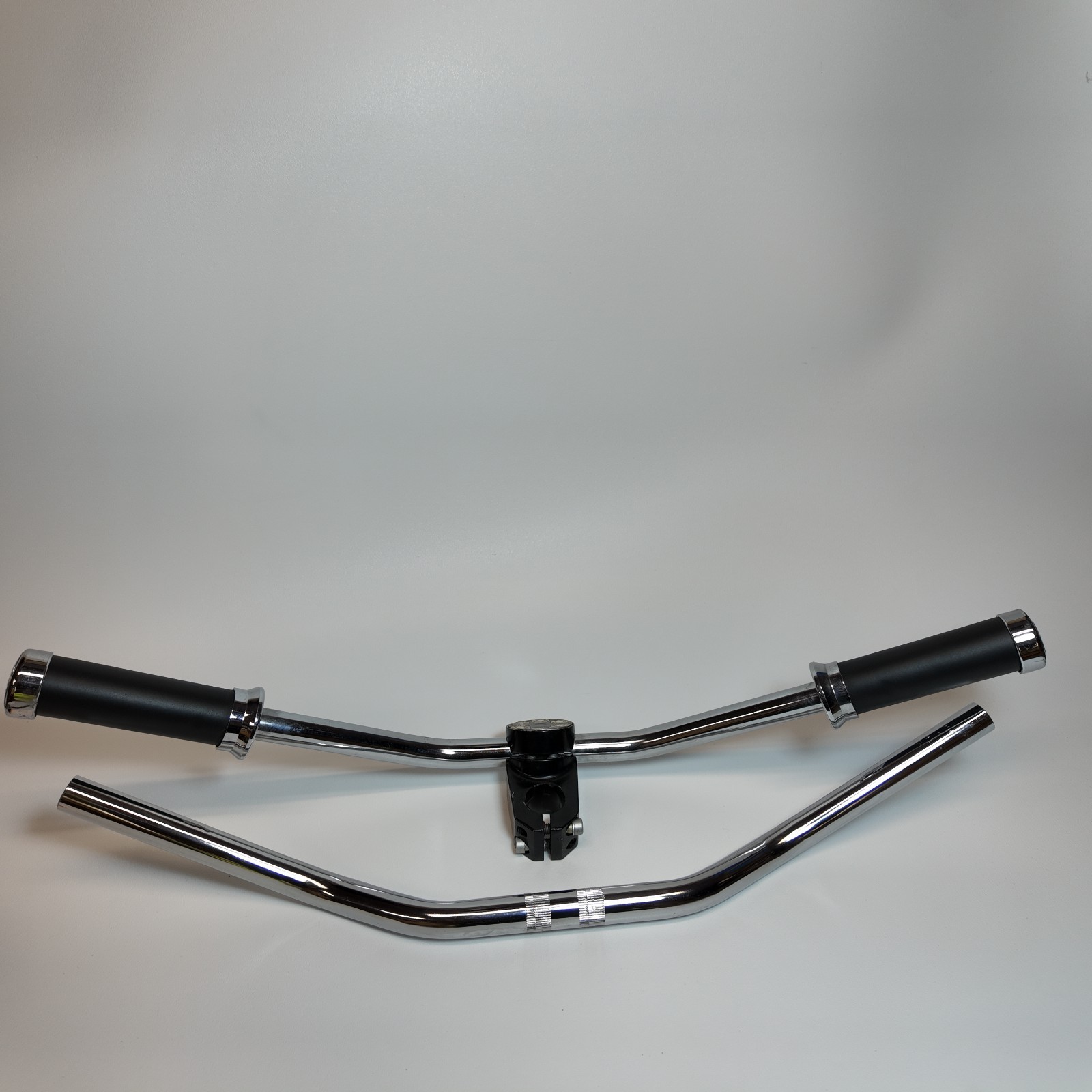 Huffy Jesse James Chopper Bicycle Handlebars 2 Sets OEM + Wider Chrome Clamp