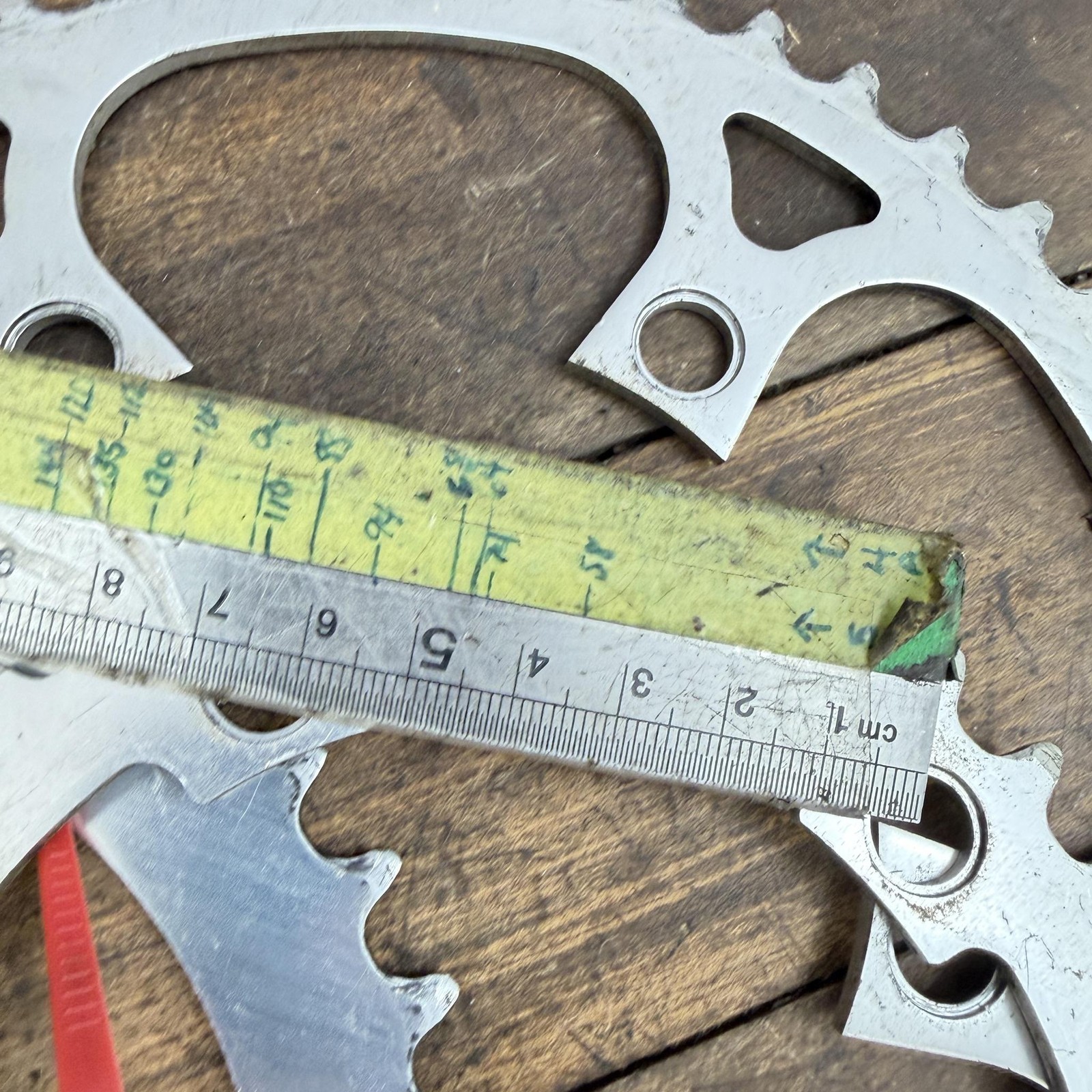 Vintage Sugino Chainring Set 47t 38t 34T 110 BCD Mighty Tour Triple 70s Wear