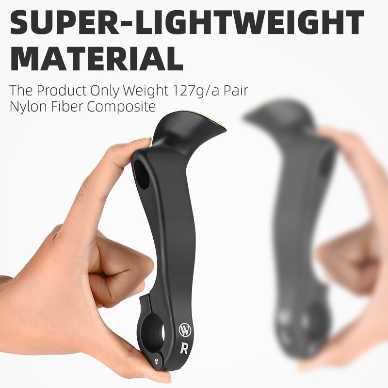 MTB Bike Handlebar Bar Ends Ergonomic Extended Bicycle Bar Ends Black a Pair