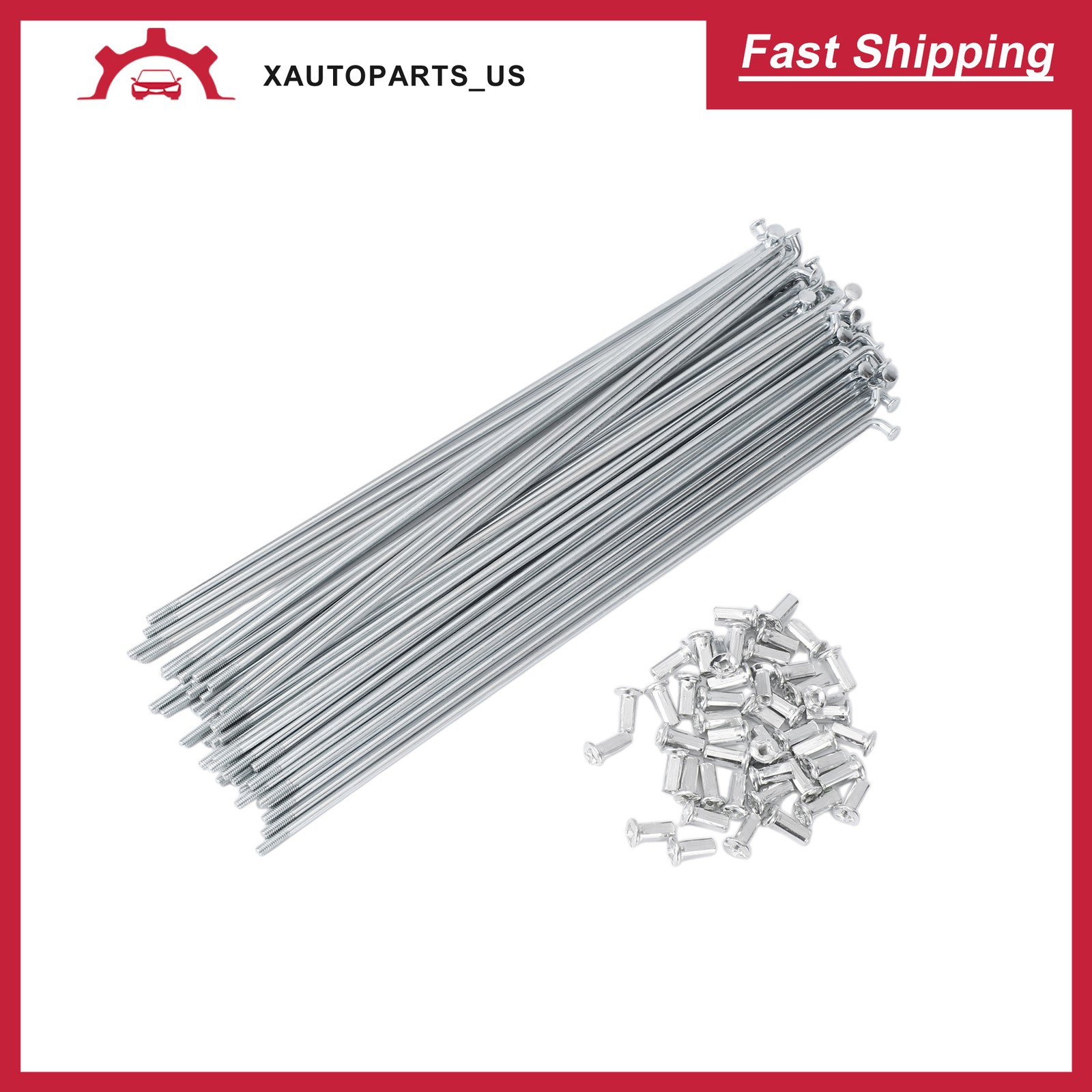 48Set 10G Bicycle Spokes 235mm Bike Wheel Spokes Carbon Steel Galvanized