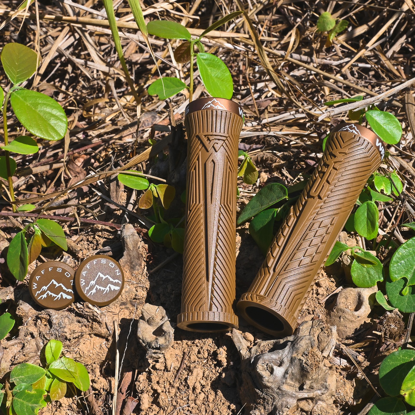WFS Volatus MTB Grip – Lock-on , Anti-Slip , Single Clamp Bike Handle, Brown
