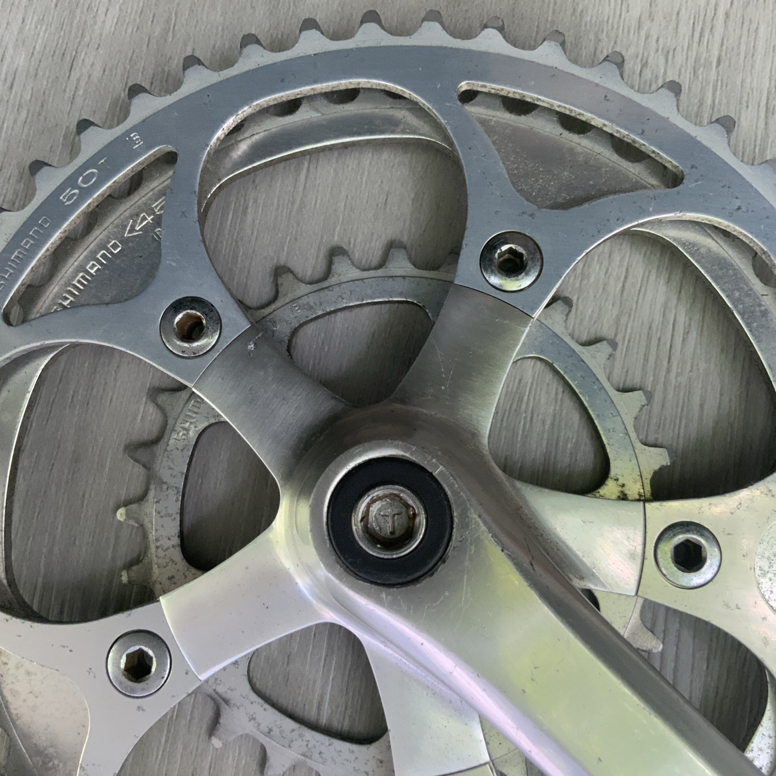 SHIMANO ULTEGRA CRANKSET DOUBLE 6500 53-39 TOOTH 172.5 MM ARMS