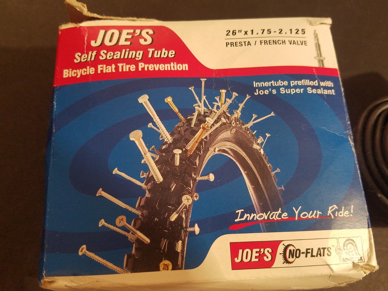 Joe’s No-Flats 26 x 1.75 -2.125 AUTO / SCHRADER Valve Self Sealing Tube Selfseal