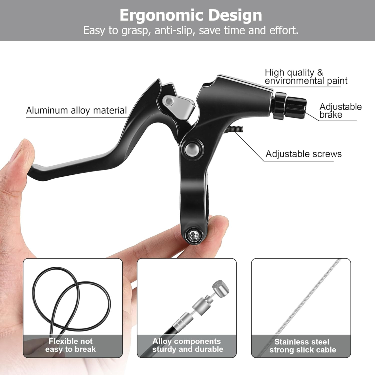 Bike Brakes Set, Complete Brake kit for Most Bicycles Mountain Bike, Front an…