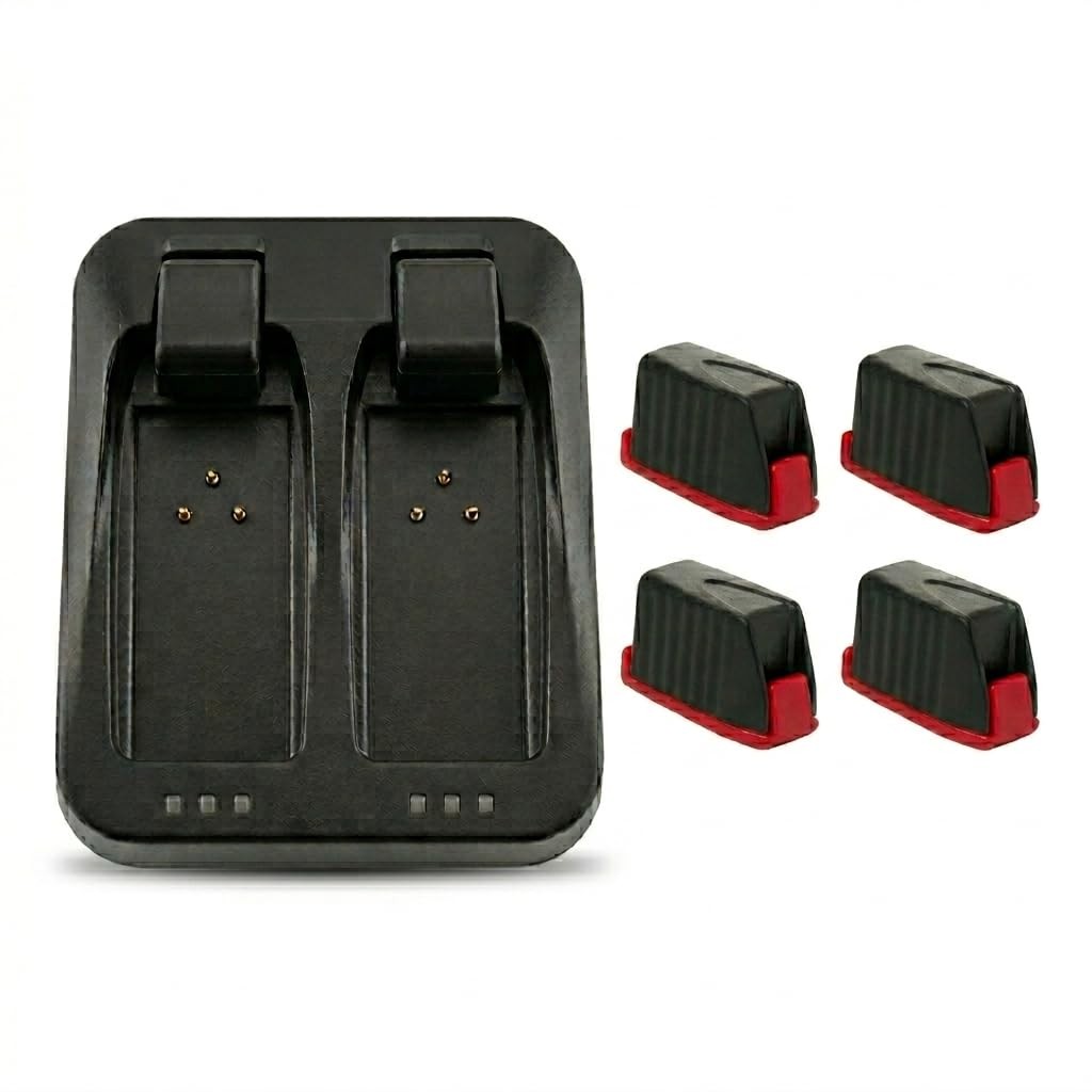 Dual Charger + 4 Batteries Compatible with SRAM AXS eTap Eagle Reverb Force Red