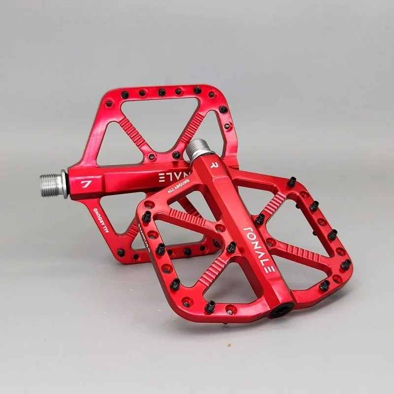 MTB Bike Pedals Brown CNC Aluminum Alloy Polished 3 Bearings Pedal Road Mountain