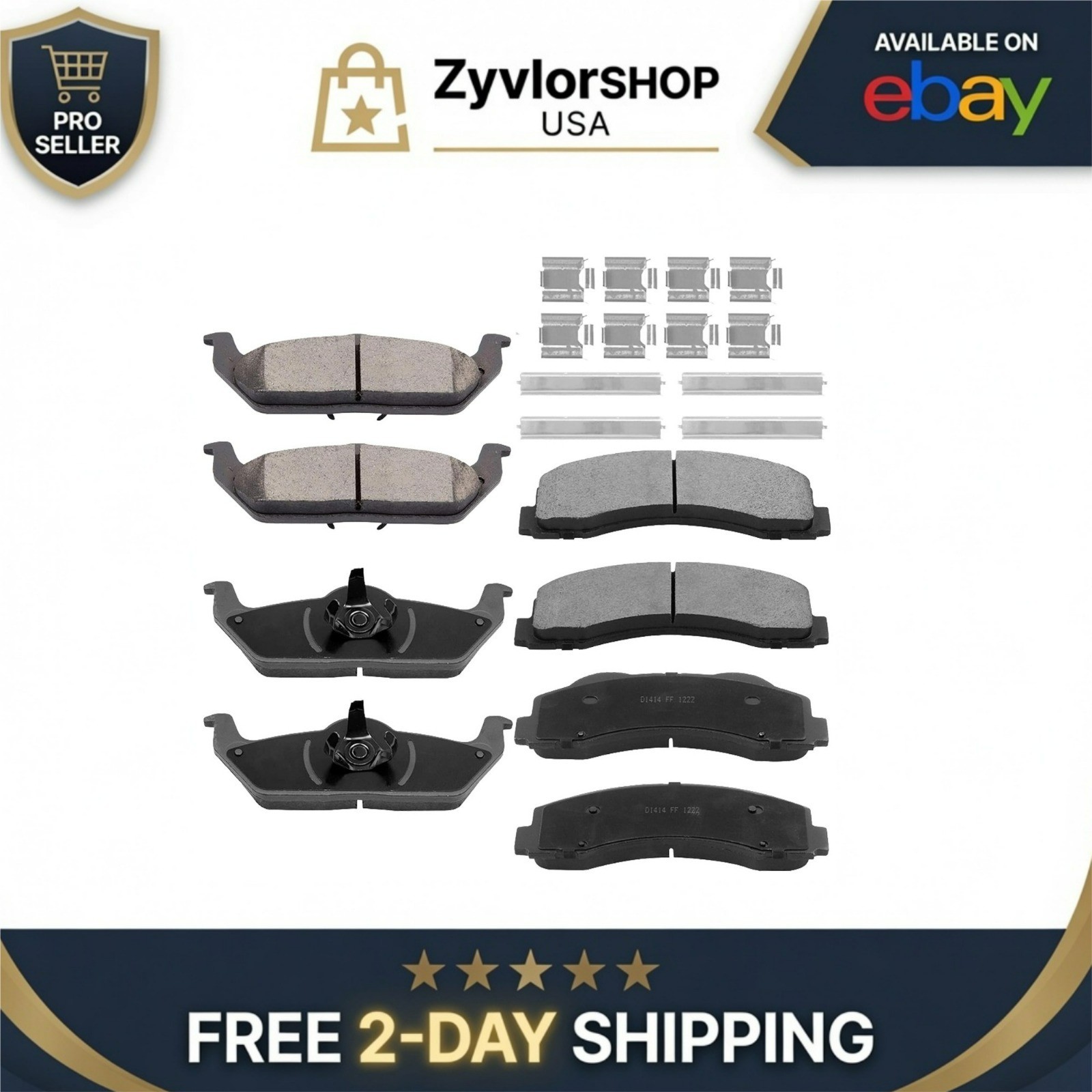 RotoForce Ceramic Brake Pads for 2010 2011 Ford F-150 – Front & Rear