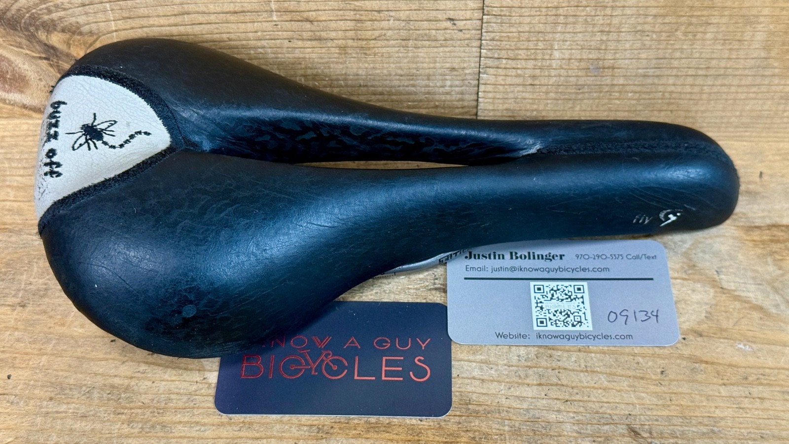 Terry Fly Gel Cutaway Leather Seat / Saddle Titanium Rails