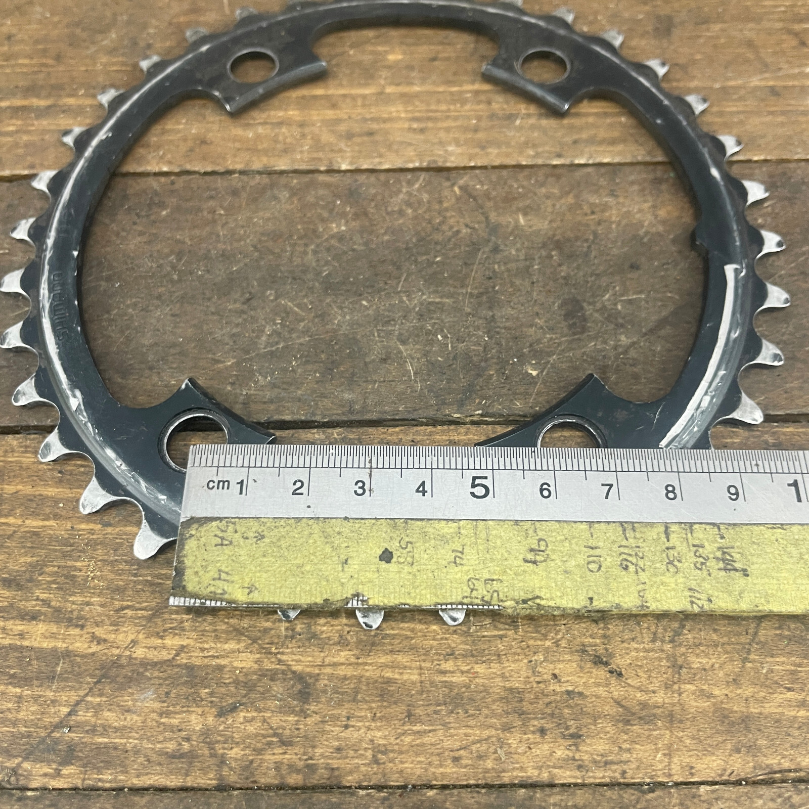 Vintage Shimano Ultegra Chainring 36 Tooth 36t 110 BCD 4 arm Asymmetric 52-36
