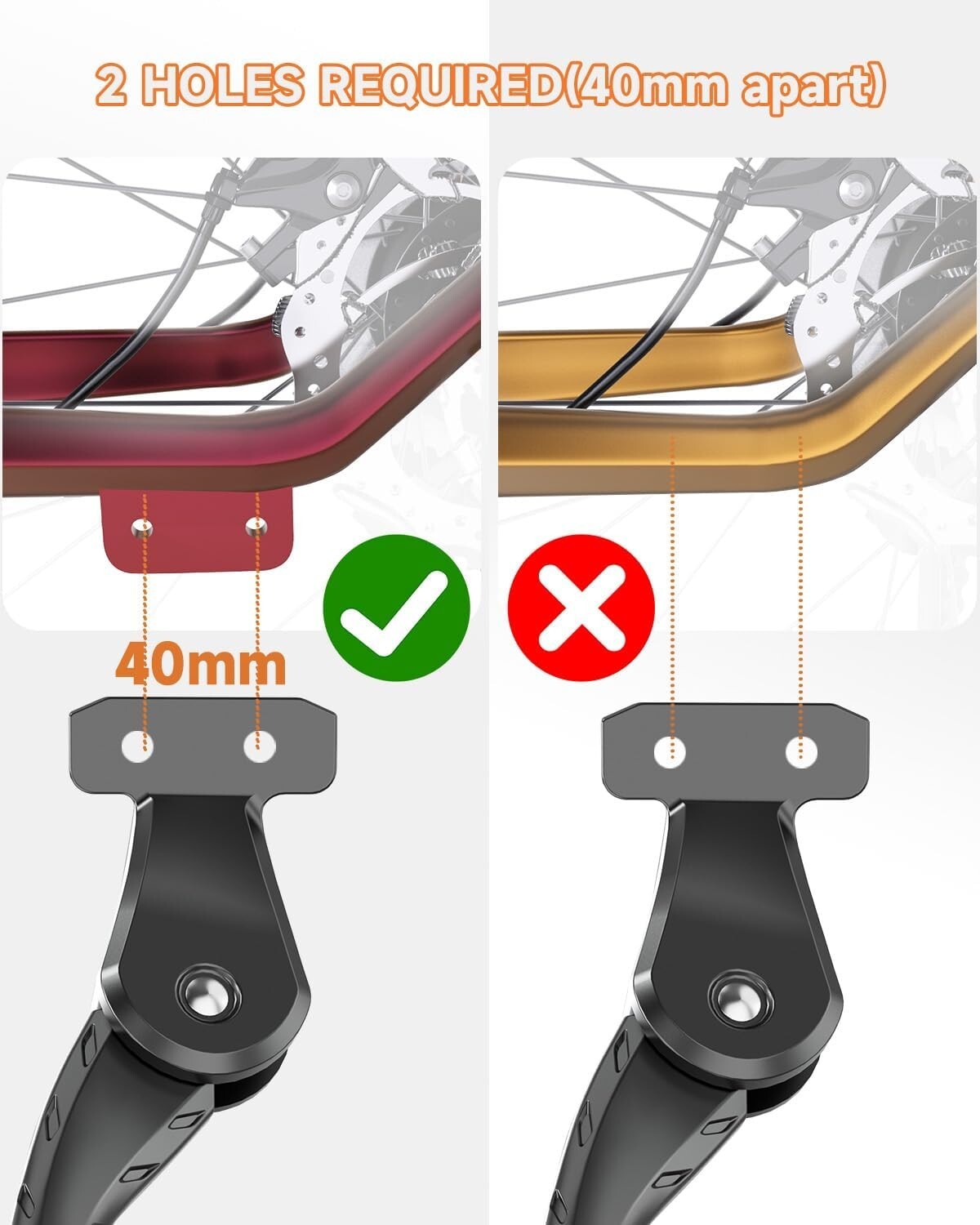 Heavy Duty Ebike Kickstand 24″-29″ Engineered for E-Bike Also Suitable for New