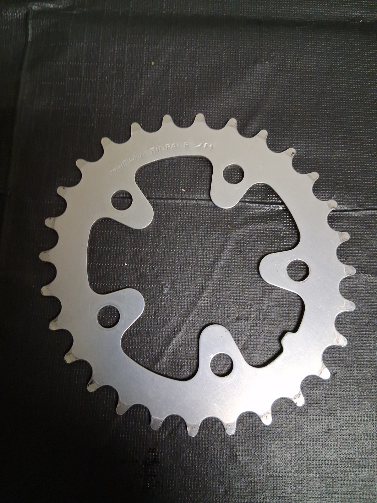 Lightly Used Vintage SHIMANO BIOPACE 28 Tooth Aluminum Chainring 28T 74mm BCD