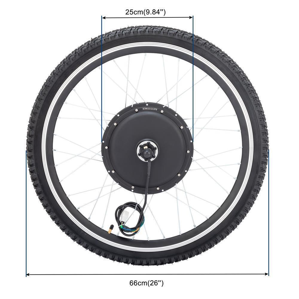 Electric Bicycle Front / Rear Wheel with Tire E Bike Motor Conversion Kit