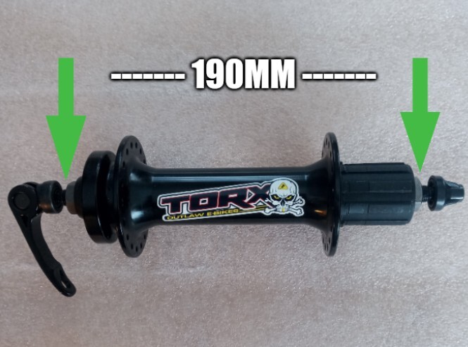 Fat bike rear hub 190mm aluminum QR 8/9/10 speed 36h Cassette disc type.