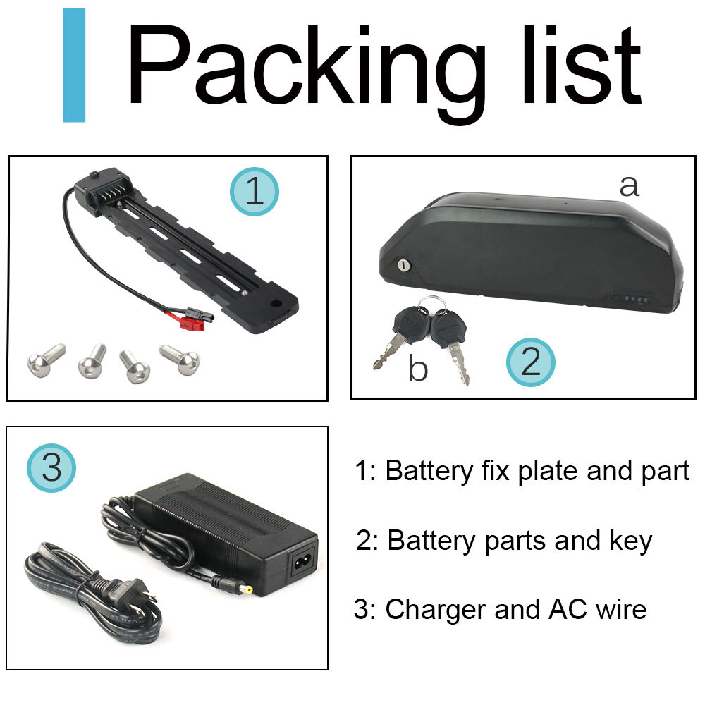 36V 48V 52V e-bike battery bicycle battery pedelec electric bike lithium battery DIY