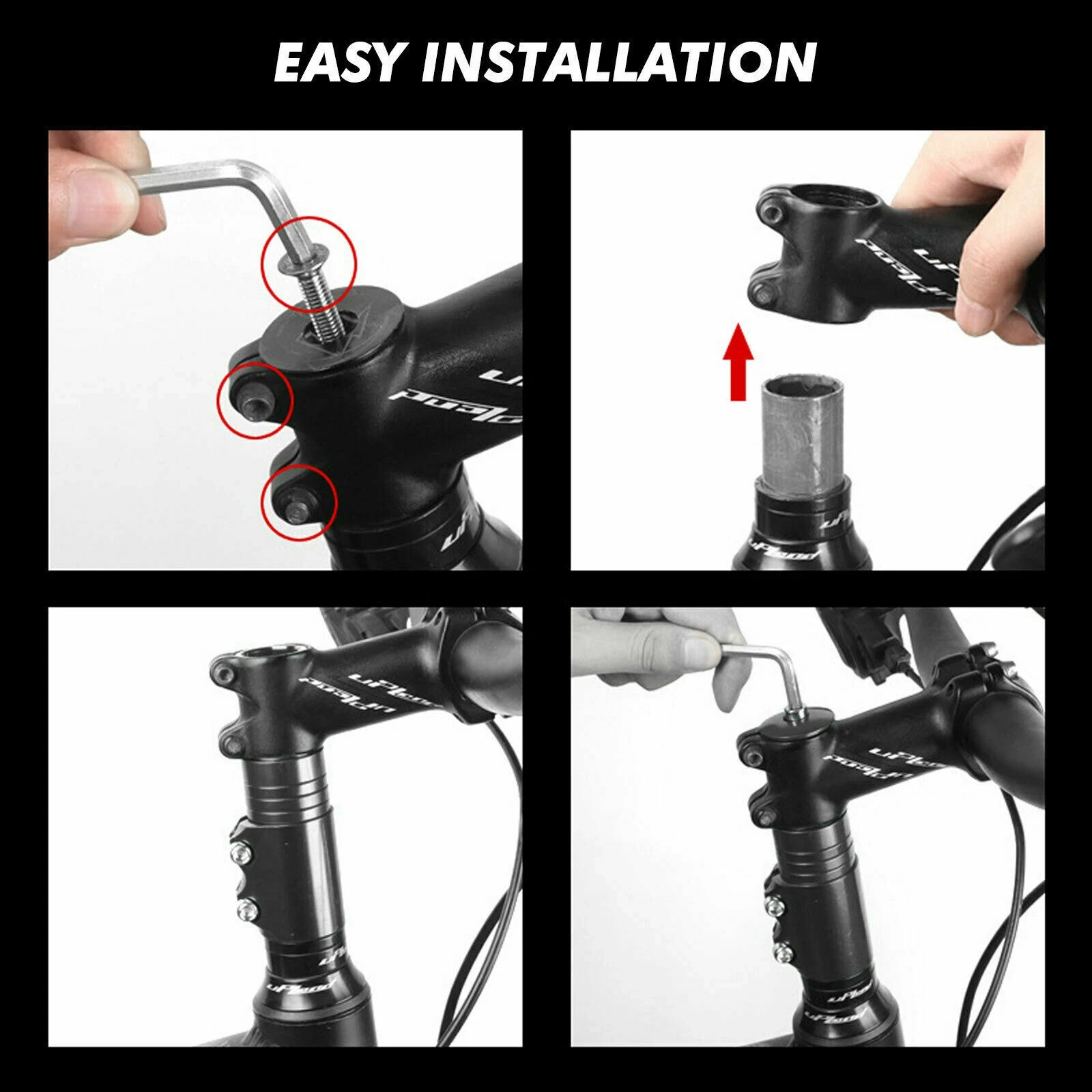 Mountain Bike Handlebar Front Fork Stem Riser Extender Extension Head Up Adaptor