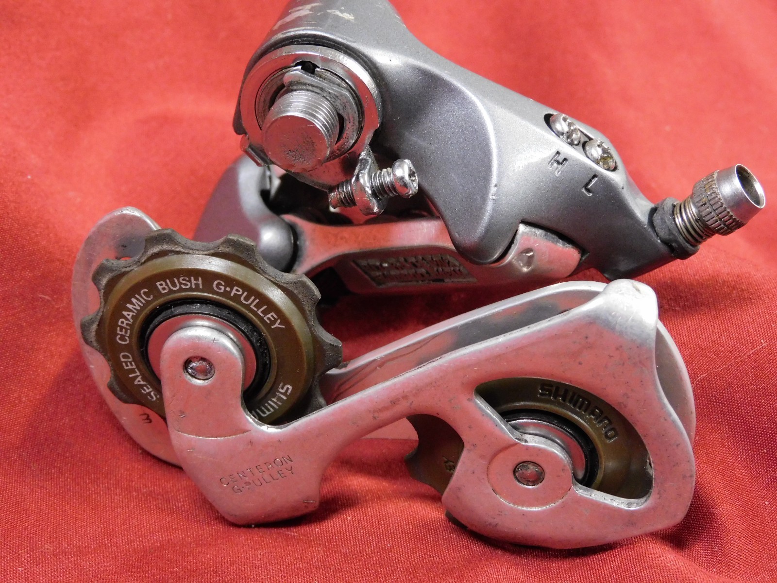 1996 Shimano 600 Ultegra Tri-Color RD-6401 Silver Short Cage Rear Derailleur