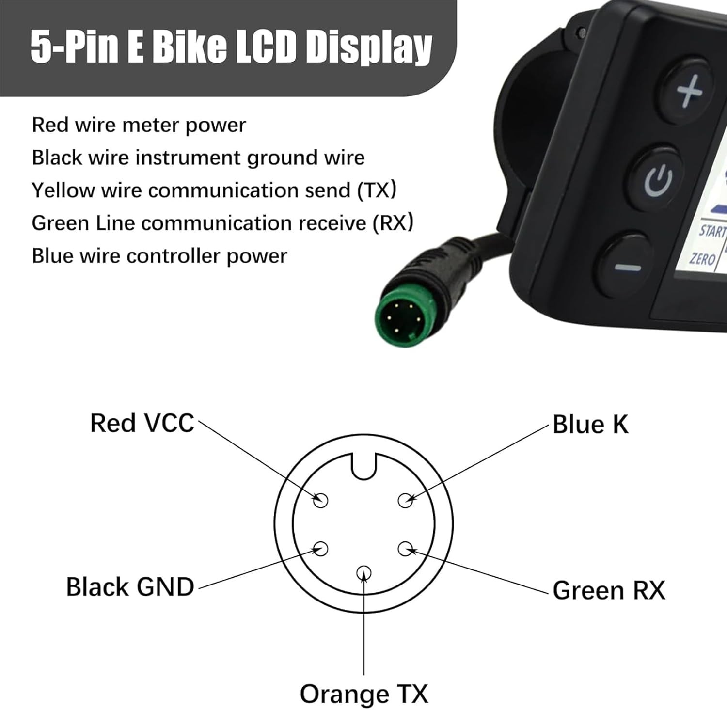 S866 Electric Bicycle LCD Display Meter, 24V 36V 48V Ebike LCD Display Control P