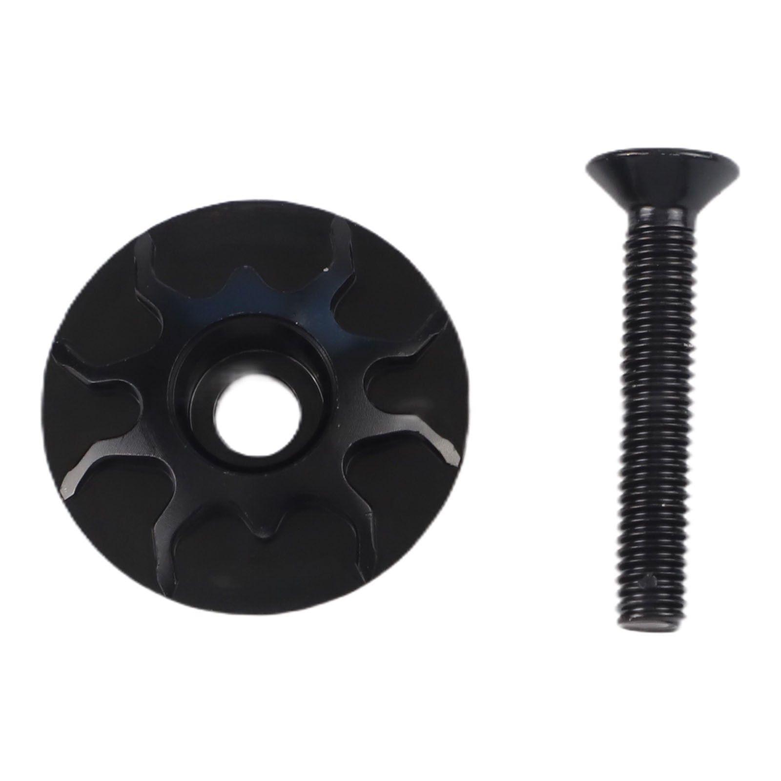 Aluminum Alloy Headset Cap with Stainless Steel Bolt for Modern Bicycle Designs