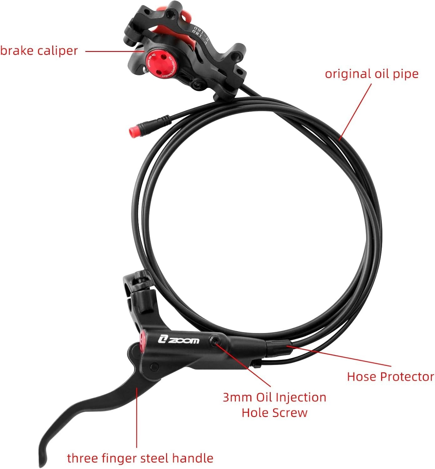 Z00M HB875E Ebike Hydraulic Disc Brake Set, Electric Power-Off Hydraulic Brak…