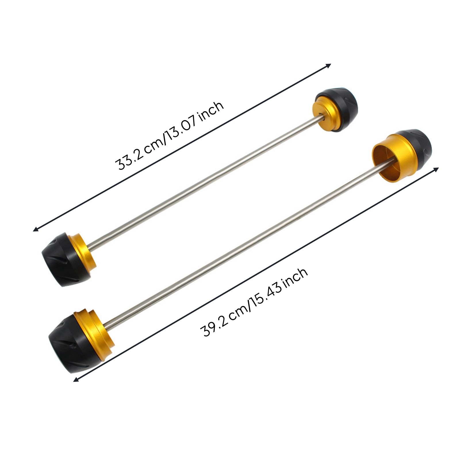 2 Pieces Wheel Crash Protector Long-Lasting Front and Rear Sliders Sporty