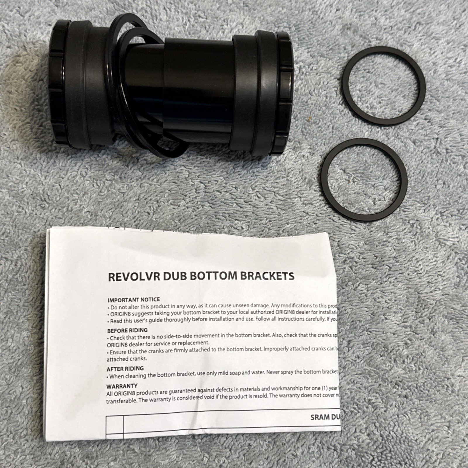 Origin8 Revolvr BB30 Outboard Thread-Together Bottom Bracket 68/73mm [caw]