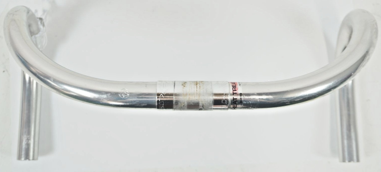 NITTO B123AA Track Drop Handlebar 370mm 25.4mm Silver Alloy NJS Japan Fixed Gear