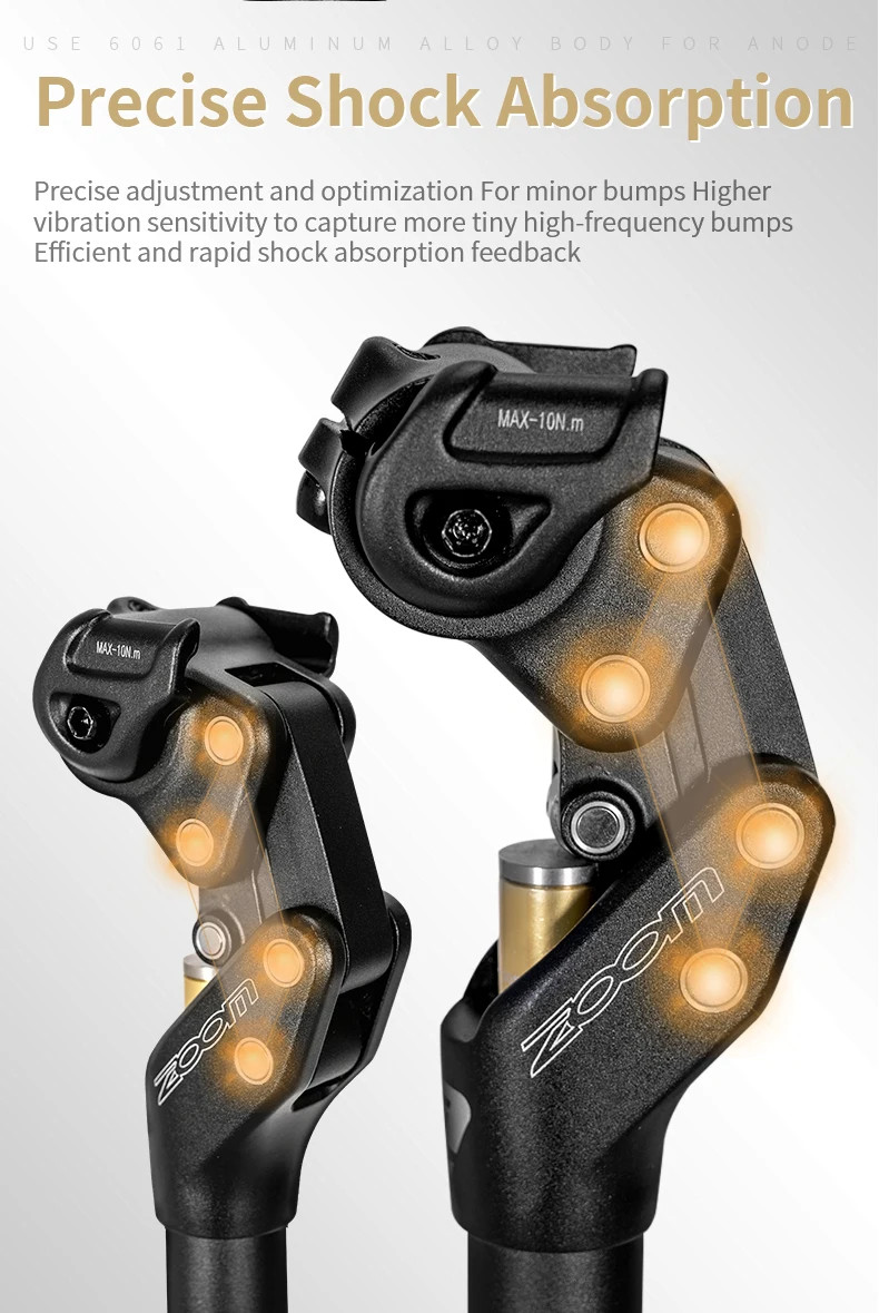 Suspension Seatpost 27.2/30.9/31.6mm 350mm MTB XC Off-road Bicycle Seat Tubes