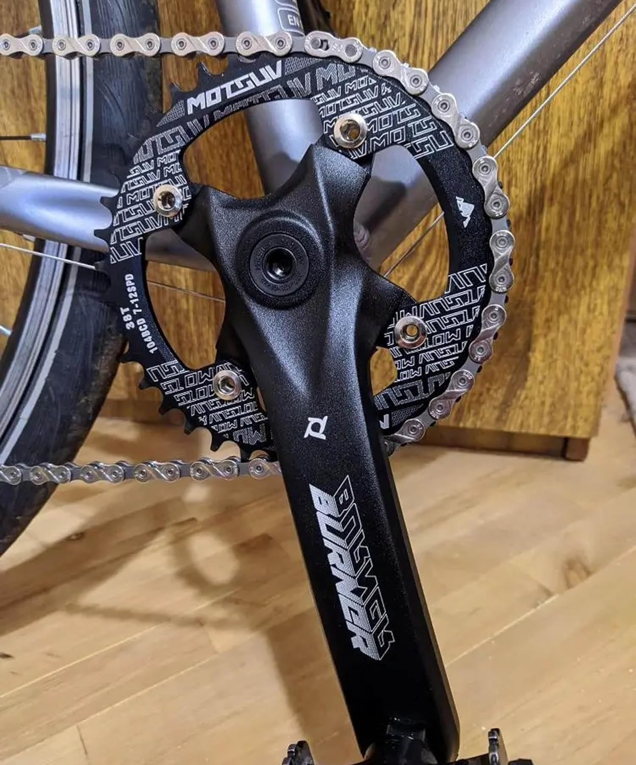 Bike Crank Arm,One Pair Universal 175MM BCD 104MM Square Hole Bike Crank Arm for