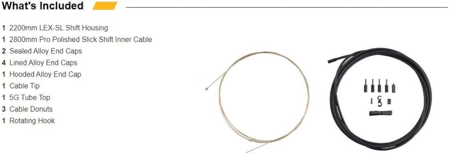 Portable Quality Shift Cable Set with Multiple Components for Biking Excellence