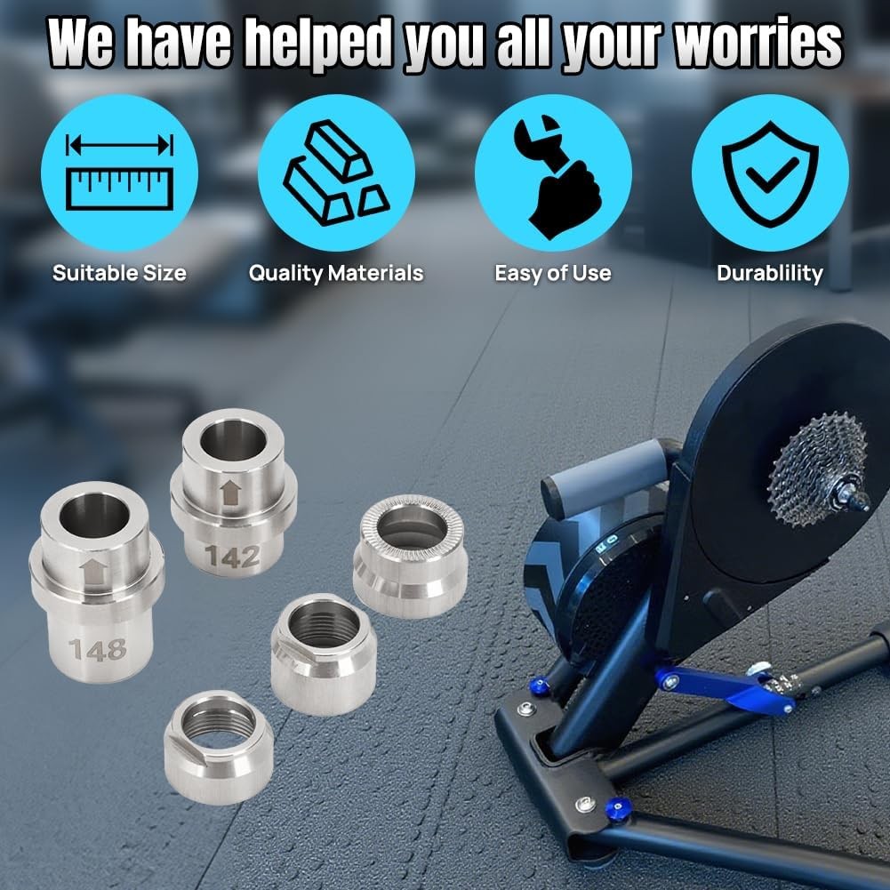 Thru Axle Adapter Kit For Wahoo KICKR CORE KICKR V4(2018) & NEW Stainless Steel